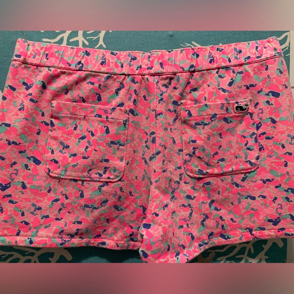 Vineyard Vines,  pink and blue whale pattern shorts - Picture 2 of 5